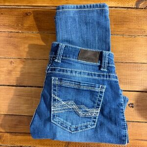 BKE Denim Dakota Jeans Women's 27R (Fits‎ 29x28) Blue Wash Straight Leg Stretch